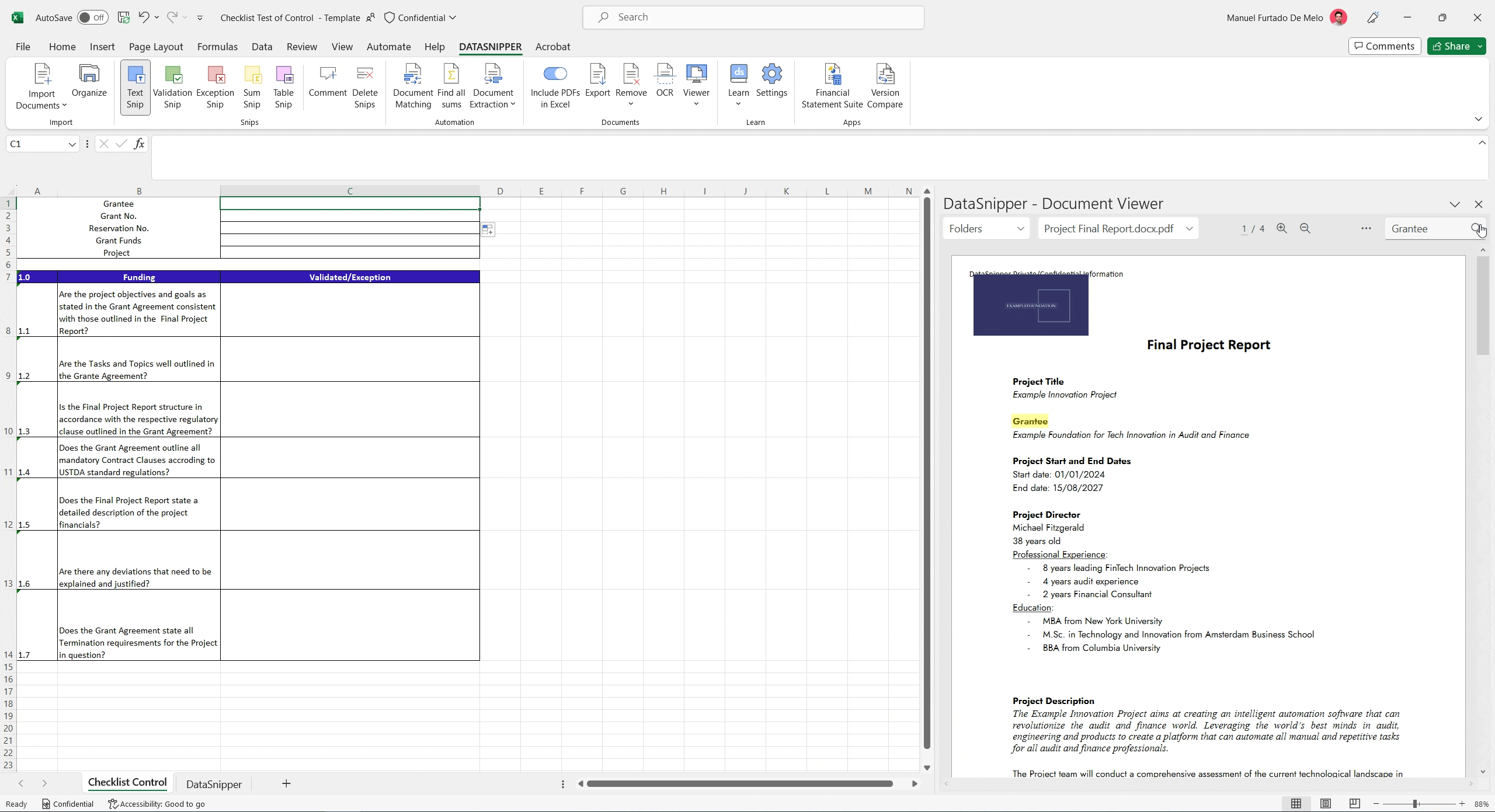 How to perform a Test of Control for Government Audits with DataSnipper